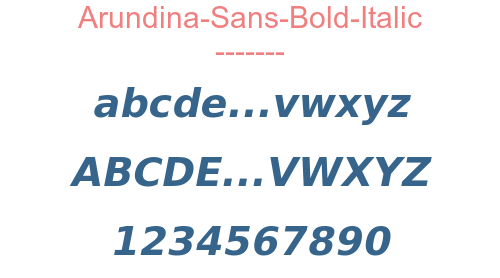 Arundina-Sans-Bold-Italic