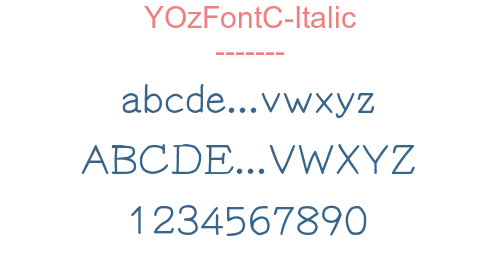 YOzFontC-Italic