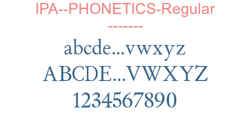 IPA--PHONETICS-Regular