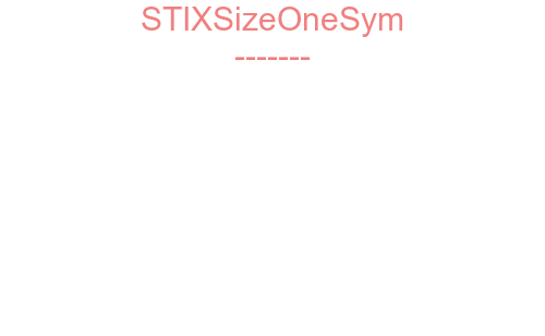 STIXSizeOneSym