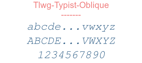 Tlwg-Typist-Oblique