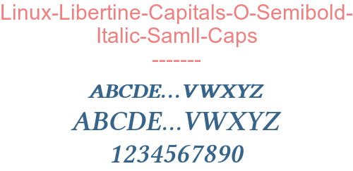 Linux-Libertine-Capitals-O-Semibold-Italic-Samll-Caps