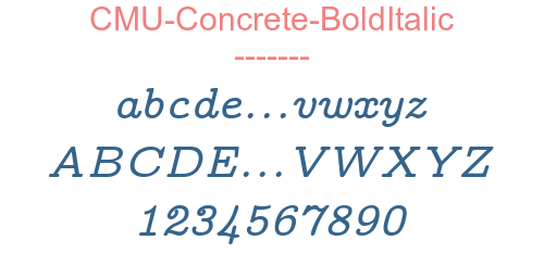 CMU-Concrete-BoldItalic