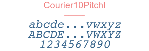 Courier10PitchI