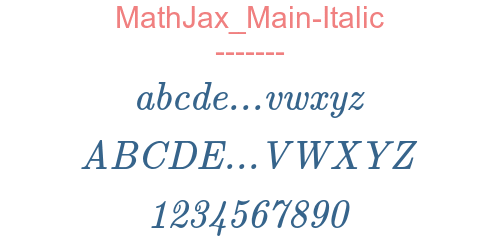 MathJax Main-Italic