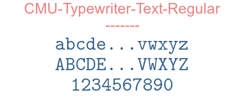 CMU-Typewriter-Text-Regular