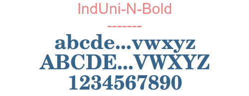 IndUni-N-Bold