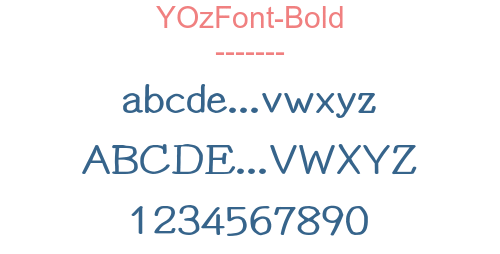 YOzFont-Bold