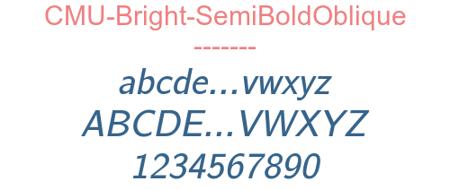 CMU-Bright-SemiBoldOblique