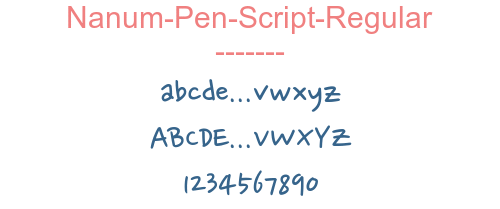 Nanum-Pen-Script-Regular