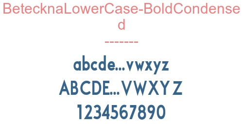 BetecknaLowerCase-BoldCondensed