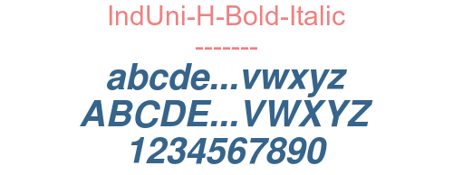 IndUni-H-Bold-Italic