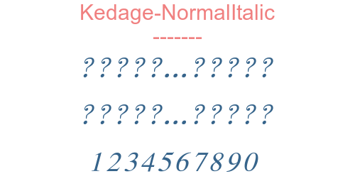 Kedage-NormalItalic