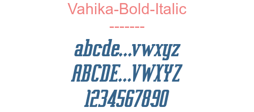 Vahika-Bold-Italic