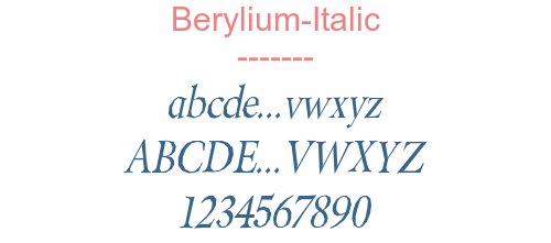 Berylium-Italic