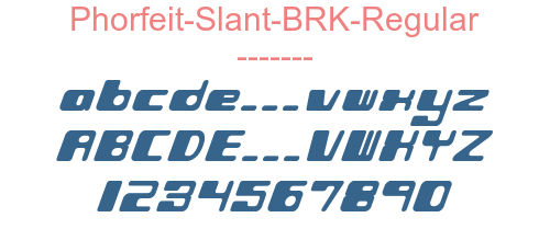 Phorfeit-Slant-BRK-Regular