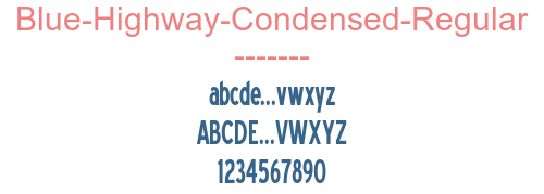 Blue-Highway-Condensed-Regular