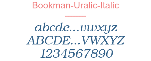 Bookman-Uralic-Italic