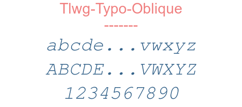 Tlwg-Typo-Oblique