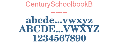 CenturySchoolbookB