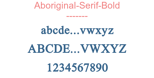 Aboriginal-Serif-Bold