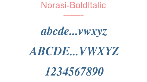 Norasi-BoldItalic