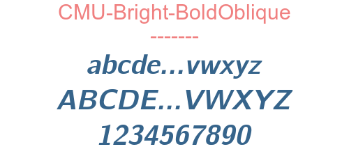 CMU-Bright-BoldOblique