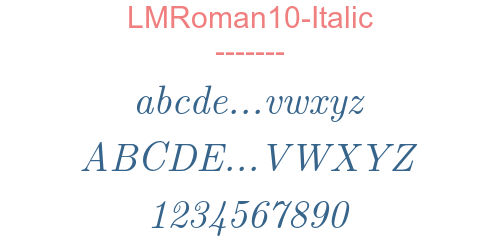 LMRoman10-Italic