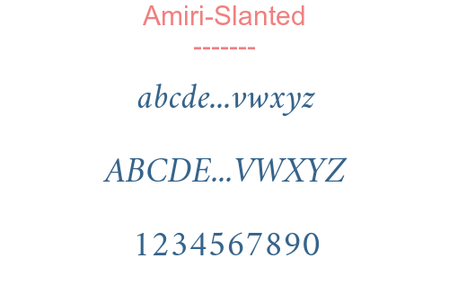 Amiri-Slanted