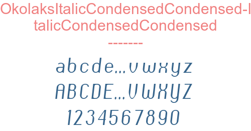 OkolaksItalicCondensedCondensed-ItalicCondensedCondensed
