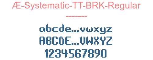 Æ-Systematic-TT-BRK-Regular