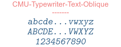 CMU-Typewriter-Text-Oblique