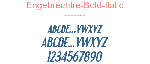 Engebrechtre-Bold-Italic