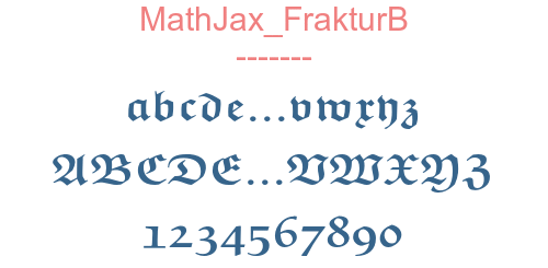 MathJax FrakturB