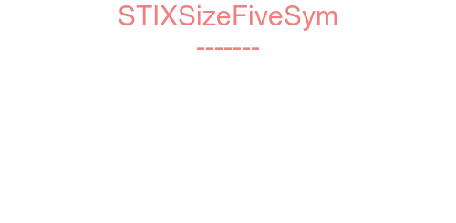 STIXSizeFiveSym