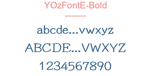 YOzFontE-Bold