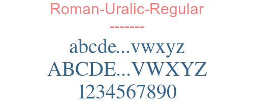 Roman-Uralic-Regular