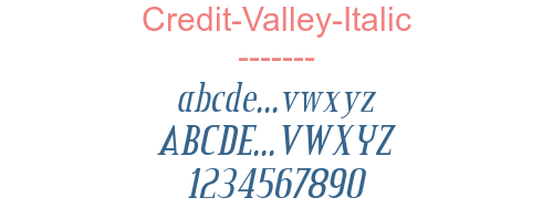 Credit-Valley-Italic