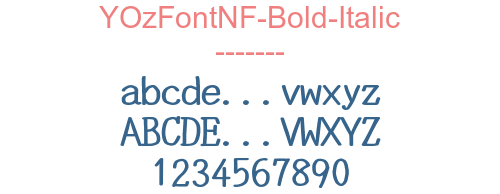 YOzFontNF-Bold-Italic