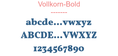 Vollkorn-Bold