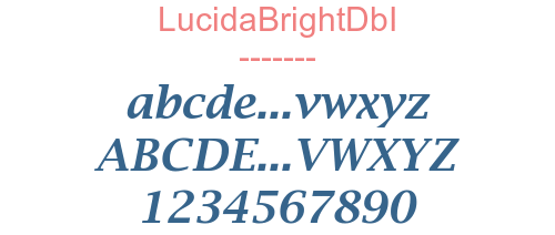 LucidaBrightDbI