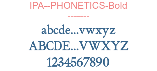 IPA--PHONETICS-Bold