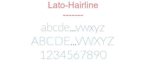 Lato-Hairline