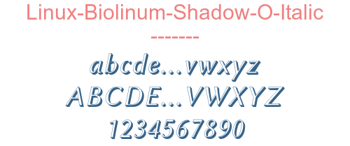 Linux-Biolinum-Shadow-O-Italic