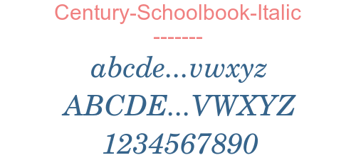 Century-Schoolbook-Italic