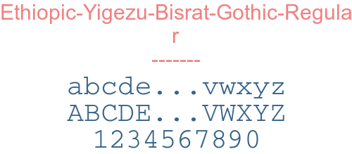 Ethiopic-Yigezu-Bisrat-Gothic-Regular