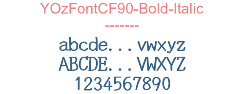 YOzFontCF90-Bold-Italic